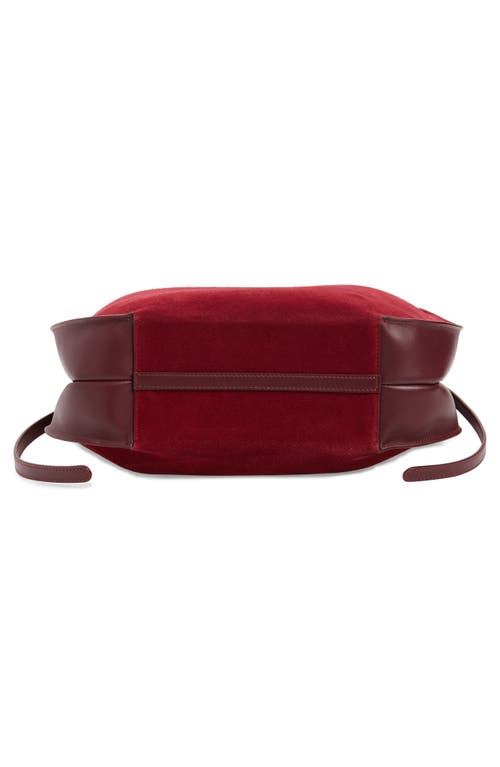 Shop Ree Projects Helene Suede Hobo Bag In Maroon