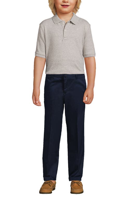 LANDS' END LANDS' END SCHOOL UNIFORM KIDS SHORT SLEEVE INTERLOCK POLO SHIRT 