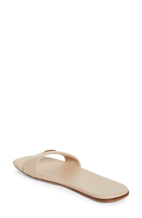 Shop Prada Triangle Logo Slide Sandal In Travertino