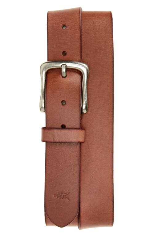 AllSaints Western Leather Belt in Tan/Dull Nickel