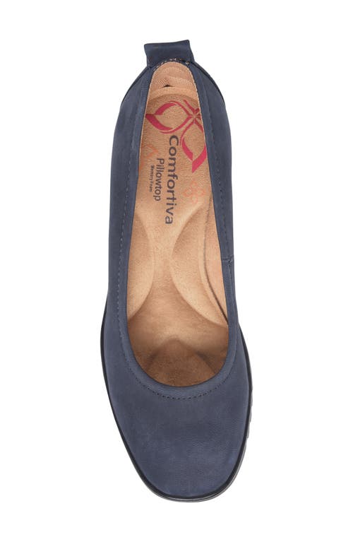 Shop Comfortiva Dillon Wedge Pump In Storm Blue