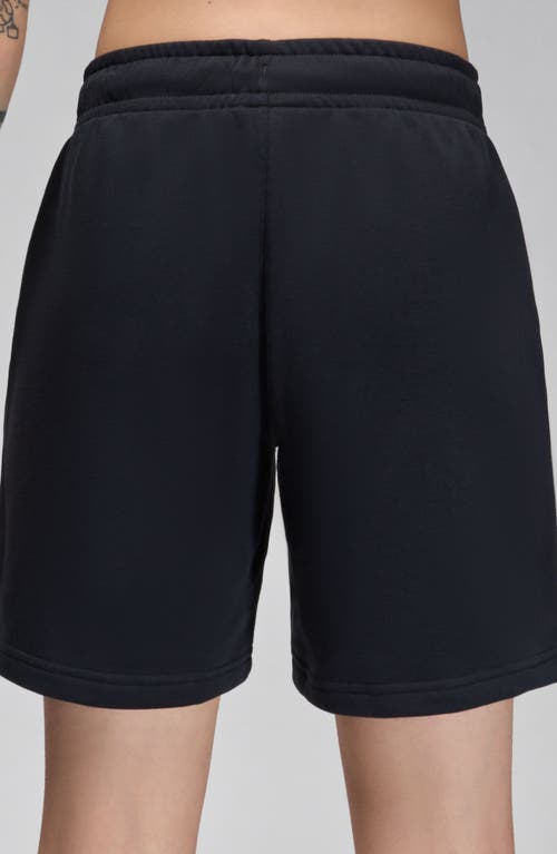 Shop Jordan Brooklyn Graphic Sweat Shorts In Black/sail