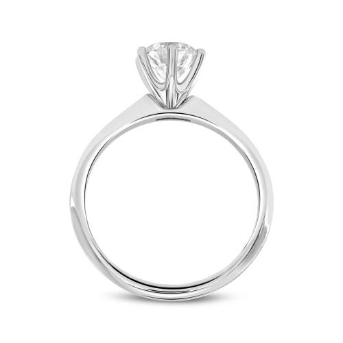 Asany Love Grown Collection 14k White Gold Round Cut Lab Grown Diamond Solitaire Engagement Ring In 14k White Gold