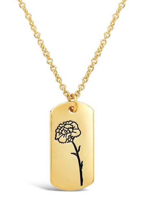 Sterling Forever Birth Flower Pendant Necklace In Gold/january