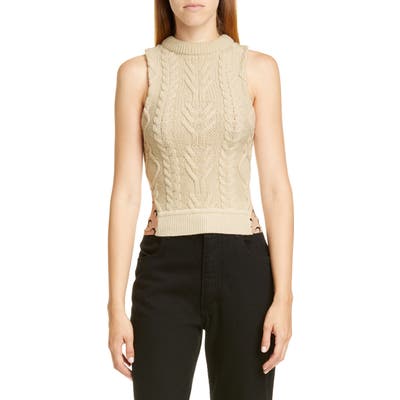 Marine Serre Upcycled Wool & Jersey Top, White