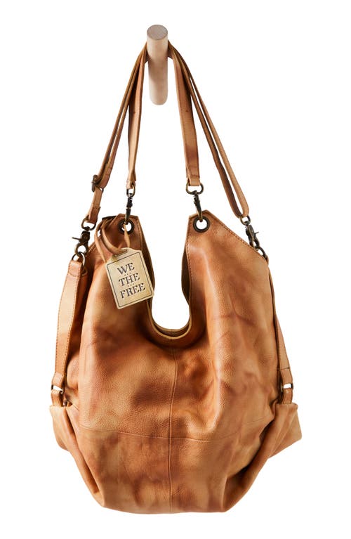 We the Free Sabine Leather Hobo Bag in Washed Toffee