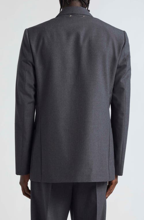 Shop Golden Goose Journey Virgin Wool Sport Coat In Antracite/melange