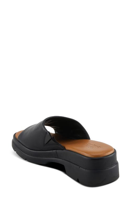 Shop Spring Step Fire Island Platform Slide Sandal In Black