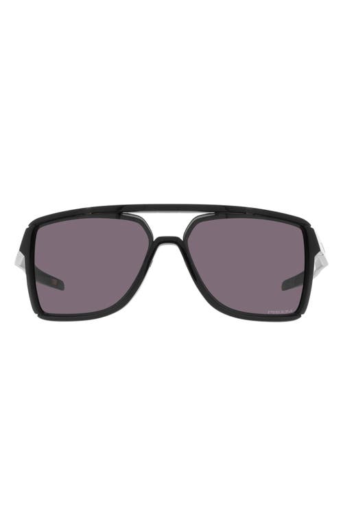 Oakley Castel 63mm Prizm Oversize Rectangular Sunglasses in Black at Nordstrom