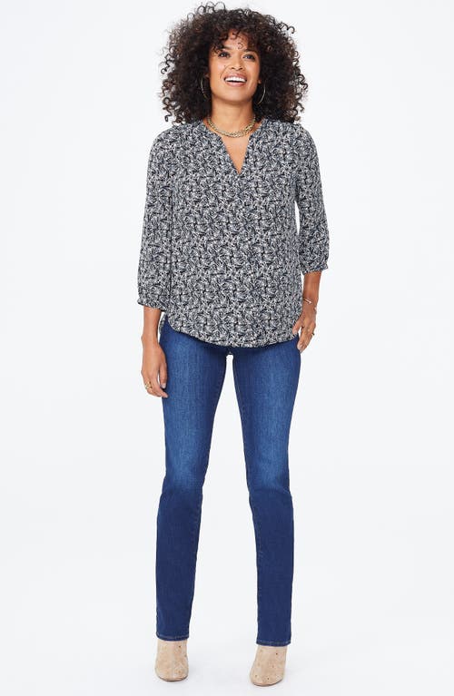 Shop Nydj Pintuck Blouse In Night Owl