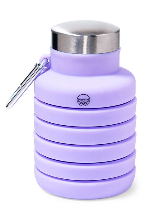 Collapsible Water Bottle with Carabiner Clip