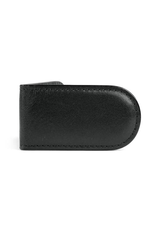 Bosca Leather Money Clip in Black