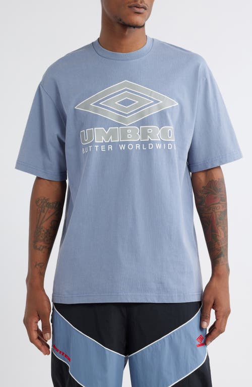 Butter Goods x Umbro Diamond Logo Graphic T-Shirt in Washed Slate 