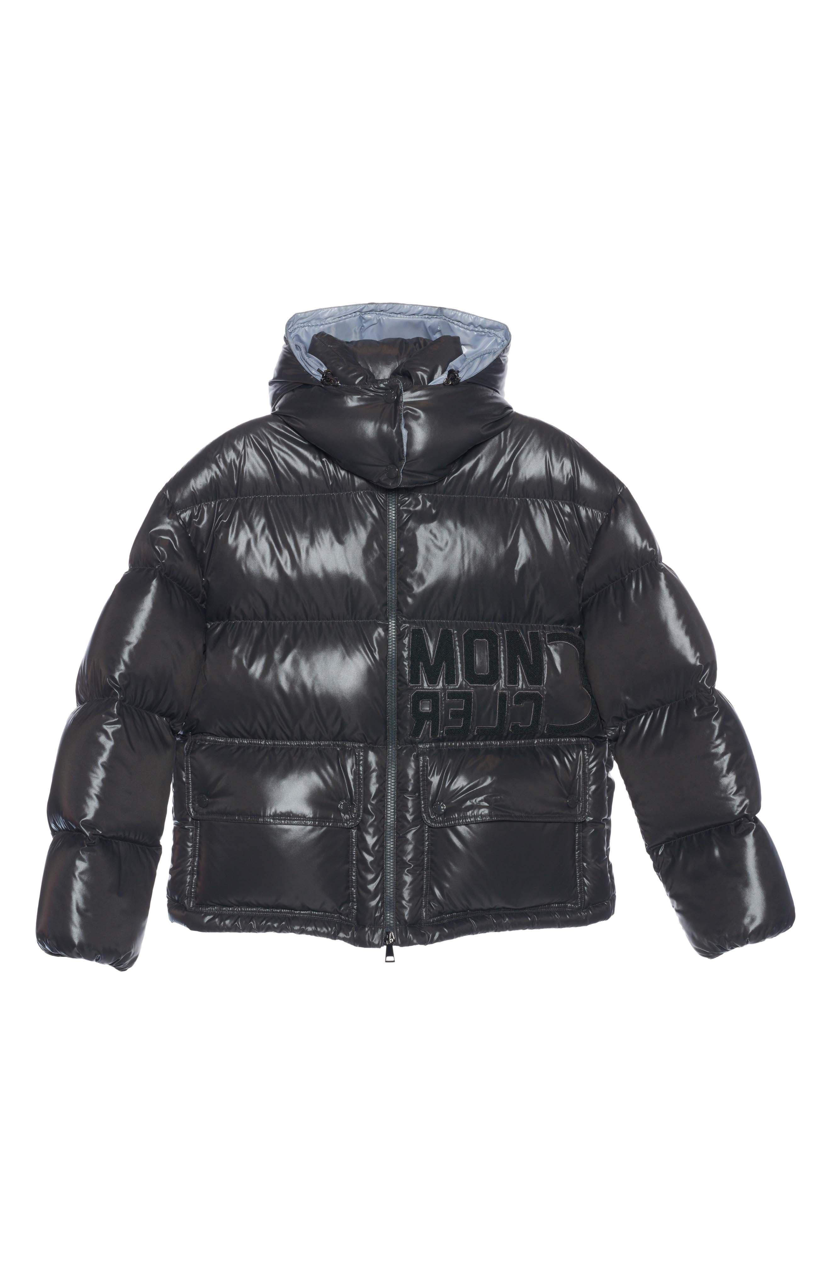 Moncler Abbaye Quilted Down Puffer Jacket in Grey Smart Closet