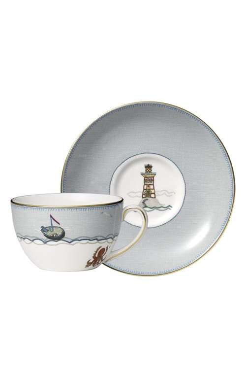 Wedgwood Sailor's Farewell Cup & Plate Breakfast Set in Grey at Nordstrom