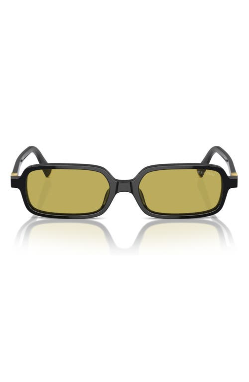 Miu Miu 51mm Rectangular Sunglasses In Black