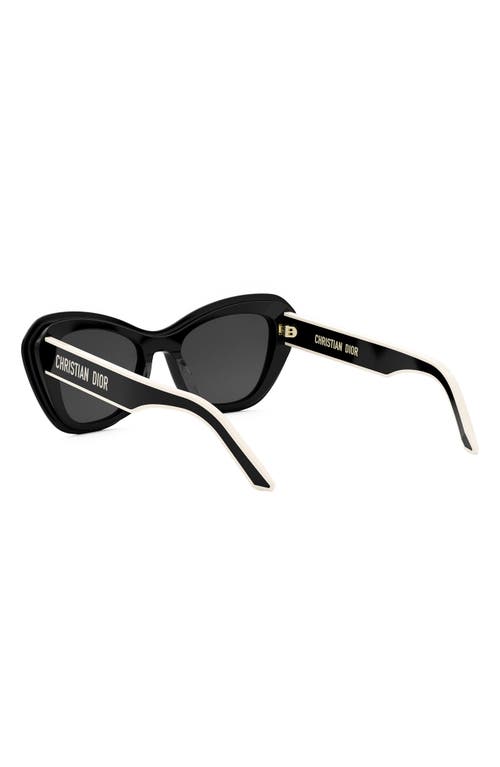 Shop Dior 'pacific B3u 52mm Butterfly Sunglasses In Shiny Black/smoke