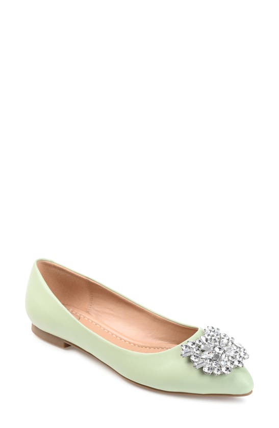 Journee Collection Journee Renzo Embellished Flat In Green