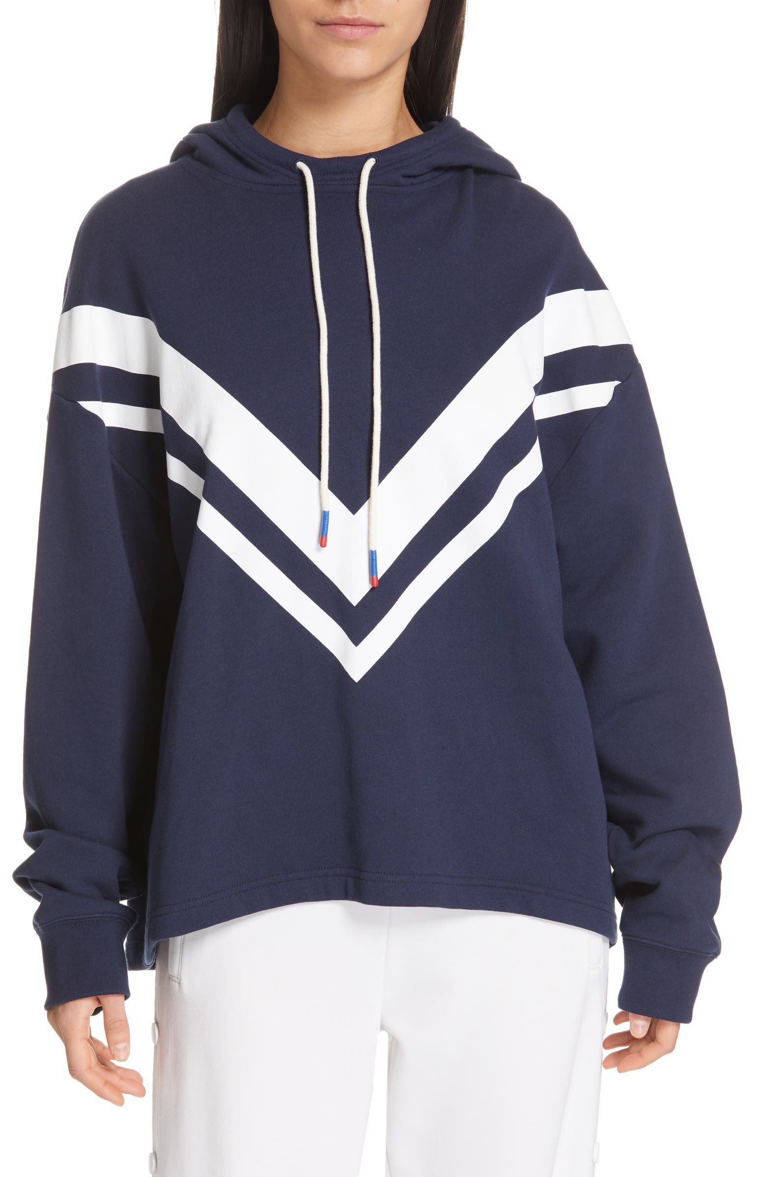 Tory burch french terry chevron hoodie Clearance