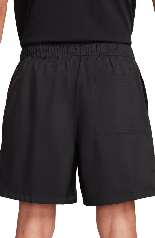 Nike Club Straight-leg Logo-embroidered Cotton-jersey Drawstring Shorts In Black/white