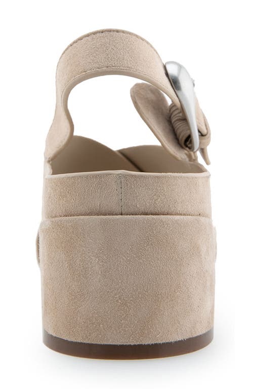 Aerosoles Women's Chrystie Buckle Block Heel Sandals In Pale Khaki Suede