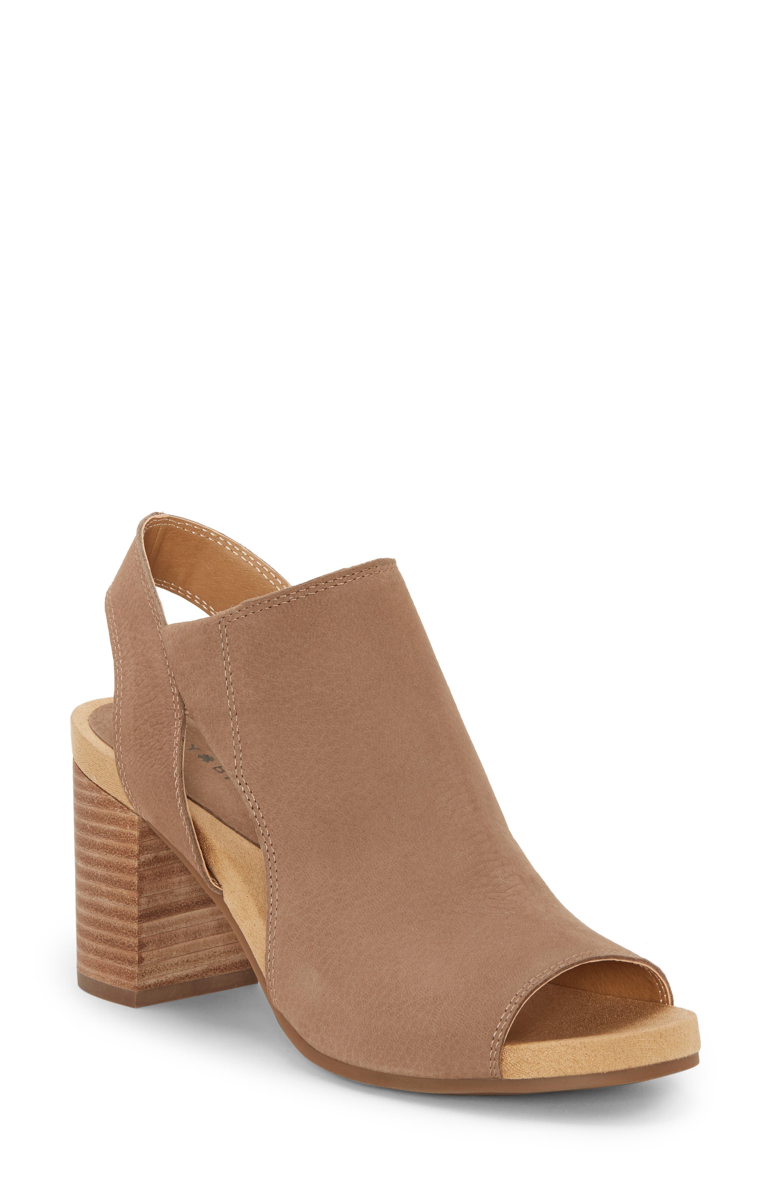 Lucky Brand Saundra Shield Slingback Sandal- Grey