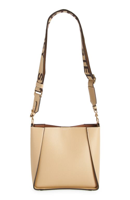 Shop Stella Mccartney Mini Faux Leather Crossbody Bag In Caramel