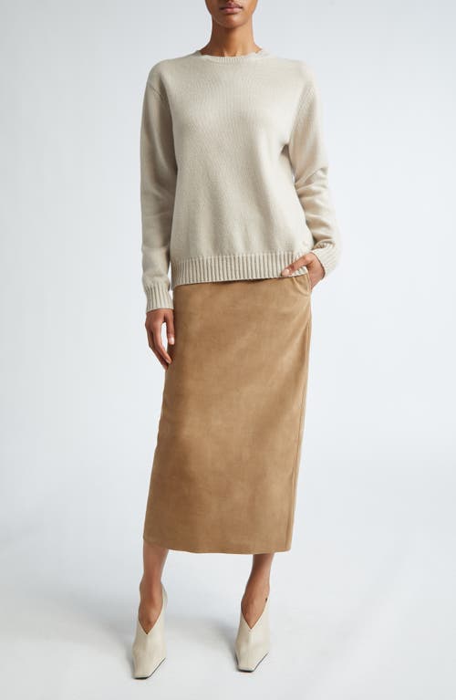 Shop Max Mara Viglio Wool & Cashmere Crewneck Sweater In Sand