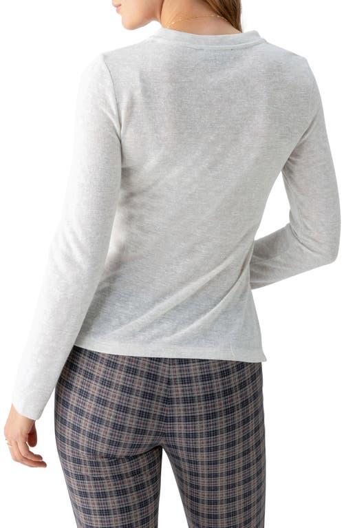 Sanctuary Something About Her Slub Crewneck Top In Chalk Heather