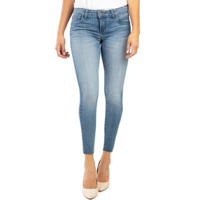 Kut From The Kloth Donna Raw Hem Ankle Skinny Jeans, Blue
