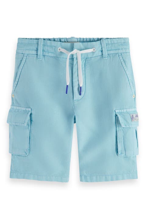 Kids' Garment Dyed Linen Blend Bermuda Shorts (Big Kid)