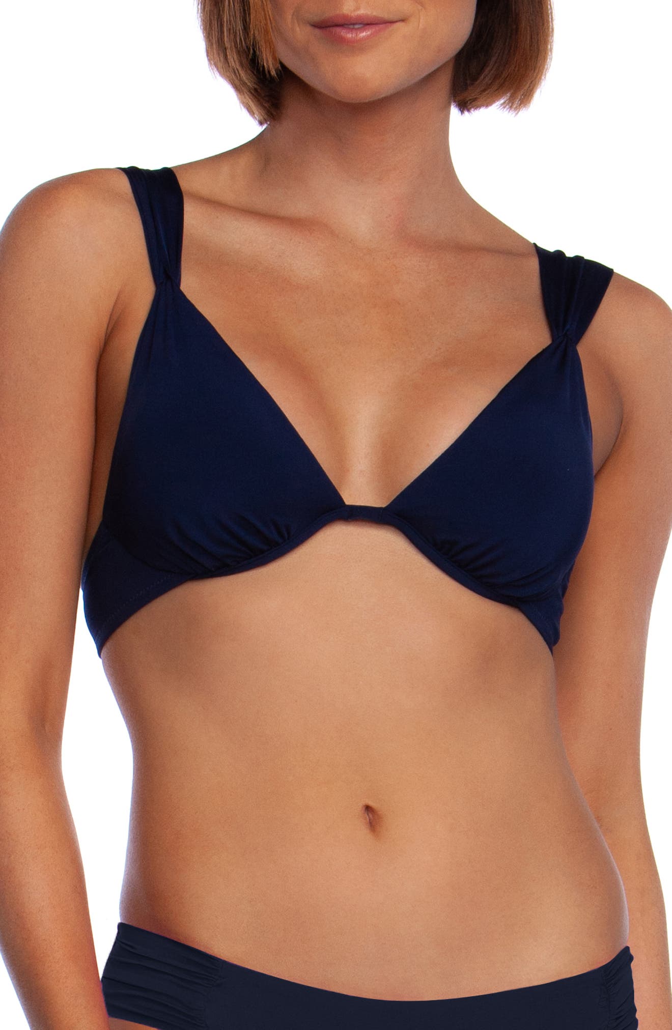 Trina Turk Getaway Solids Underwire Bikini Top, Blue