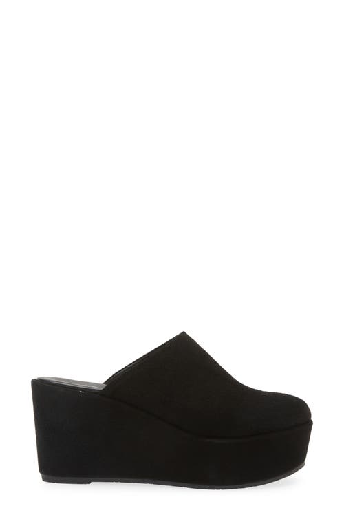 Cordani Jules Platform Mule In Black Suede