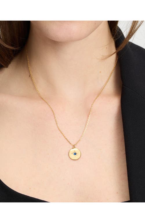 Kate Spade New York Clear Honesty Medallion Necklace In Blue.