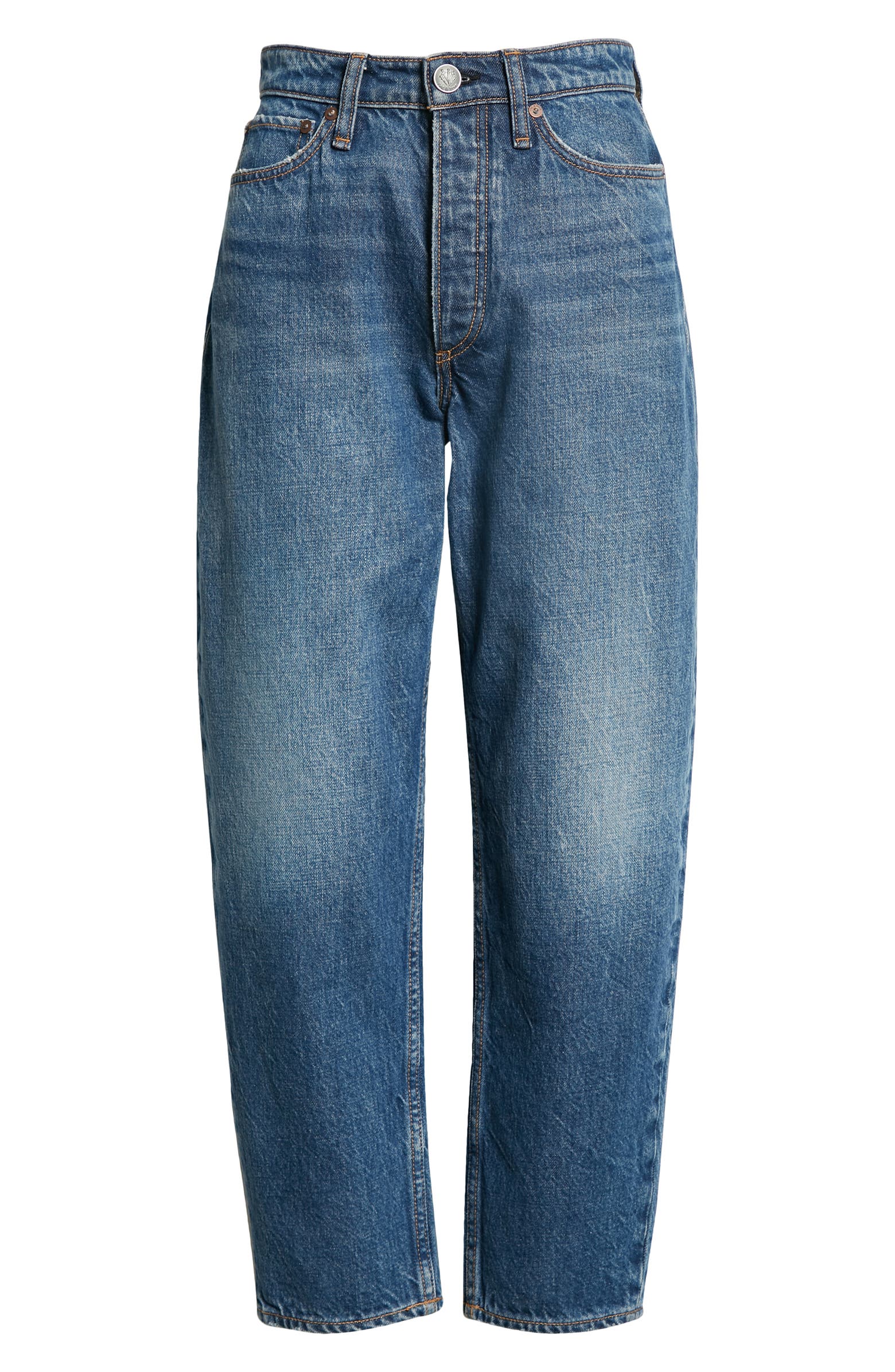 rag & bone Alissa High Waist Barrel Leg Crop Jeans | Nordstrom