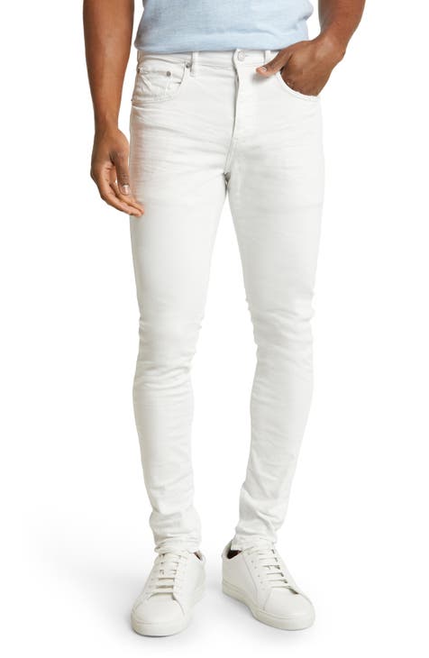 Purple Brand Slim Fit Jeans - White, 10.75 Rise Jeans, Clothing