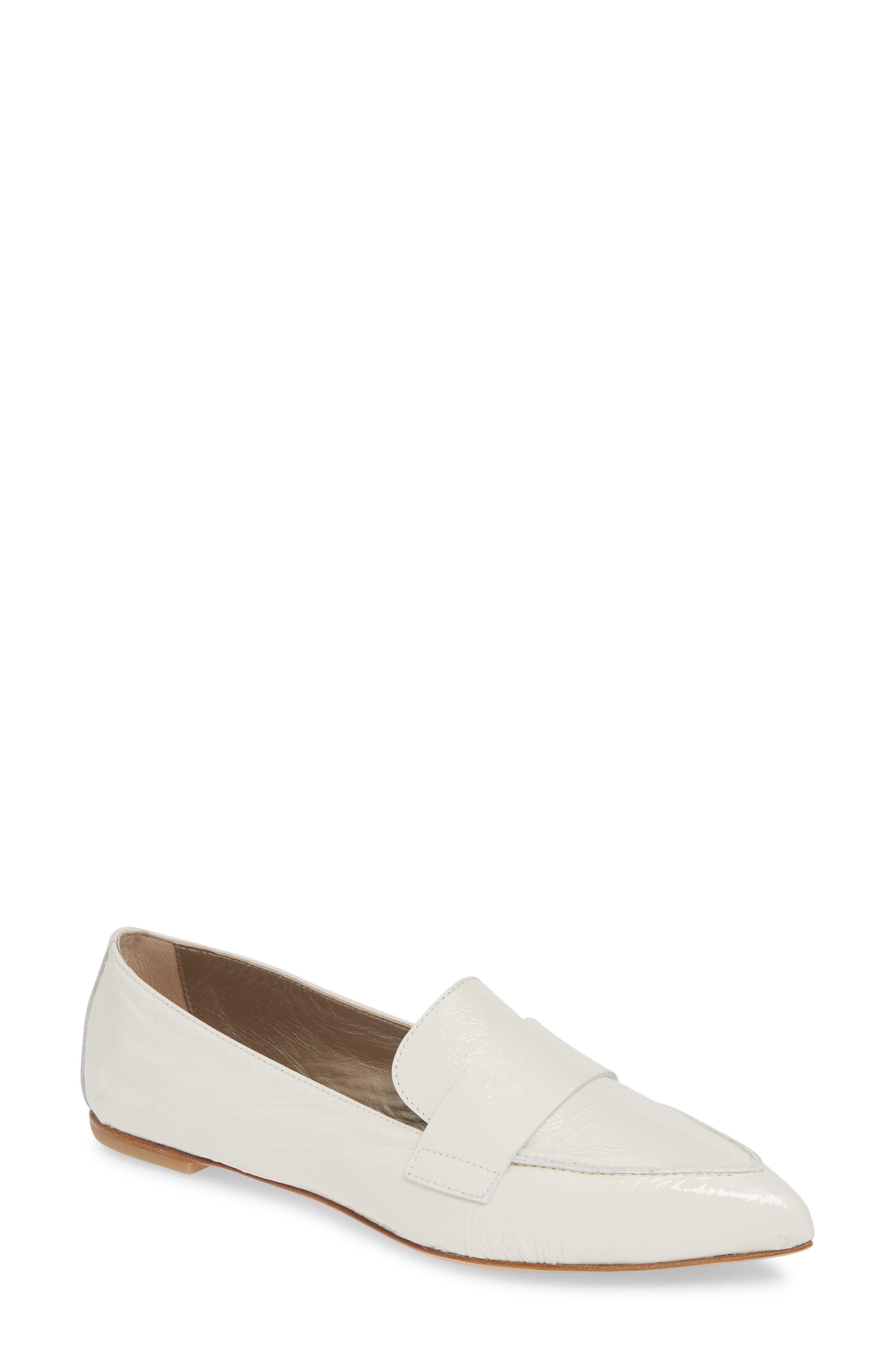 Agl Softy Pointy Toe Moccasin Loafer - White