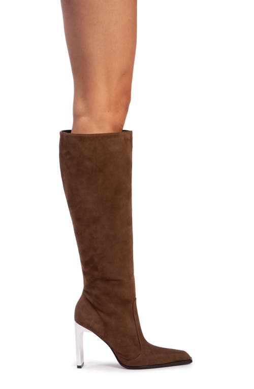 Black Suede Studio Grand Tall Boot In Brown