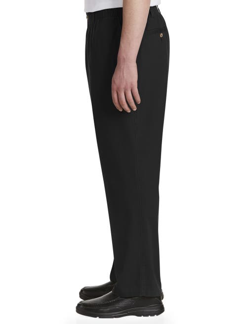 Harbor Bay By Dxl Elastic-waist Pants In Black