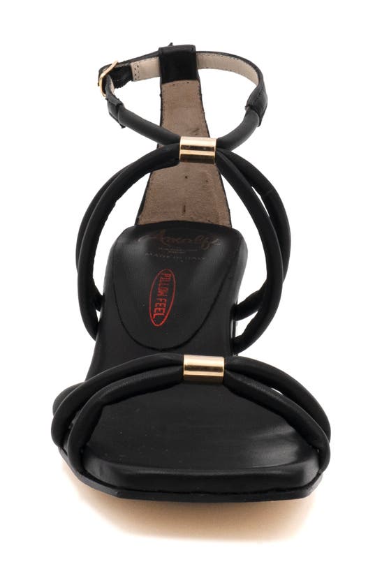 Amalfi By Rangoni Manchester Ankle Strap Sandal In Black Parmasoft