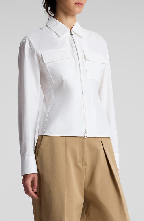 Shop A.l.c . Sage Stretch Cotton Shirt In White