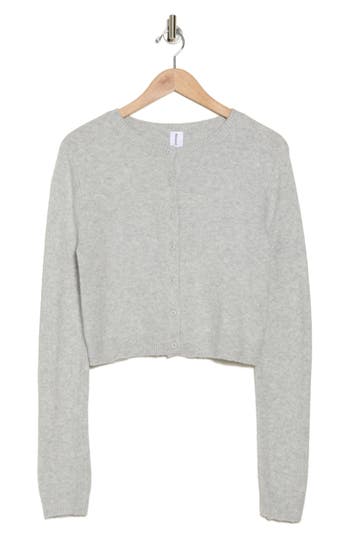 Abound Oversized Crop Pullover In Grey Light Heather