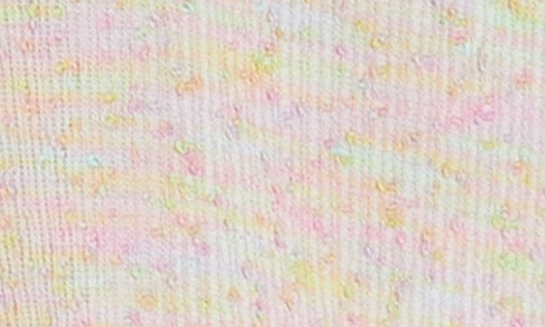English Factory Rainbow Puff Sleeve Sweater In Pink Multi