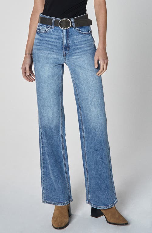 Shop Unpublished Jolene Reflecting Wide Leg Jeans In Medium Blue