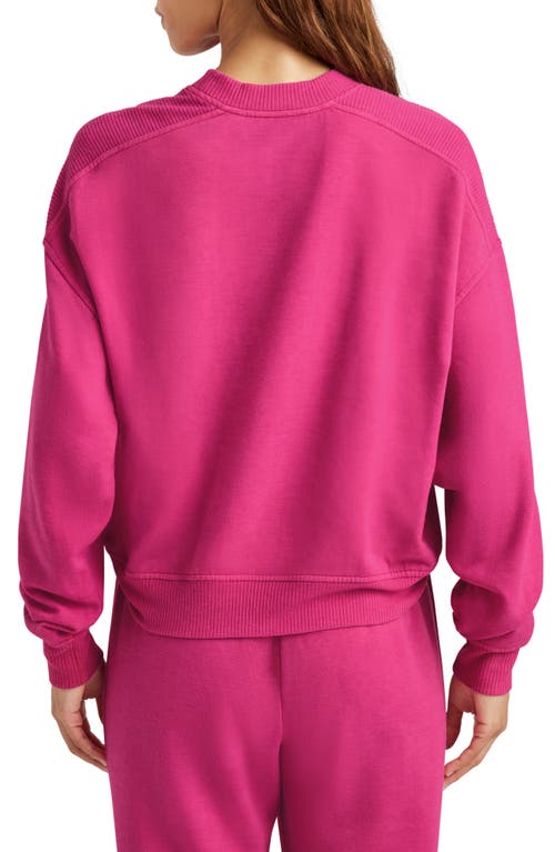 Splendid Tia Supersoft Sweatshirt In Hot Pink