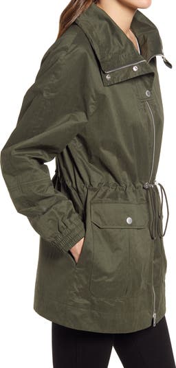 Army green women's rain jacket best sale