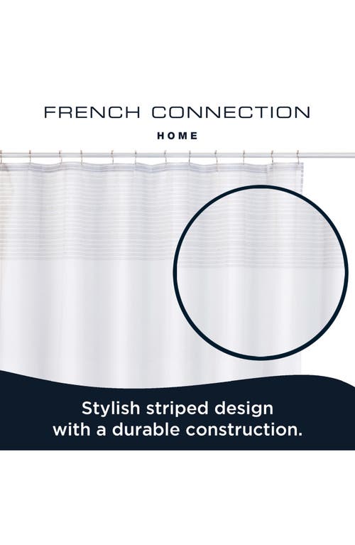 Shop French Connection Landon Collection Shower Curtain In White/grey