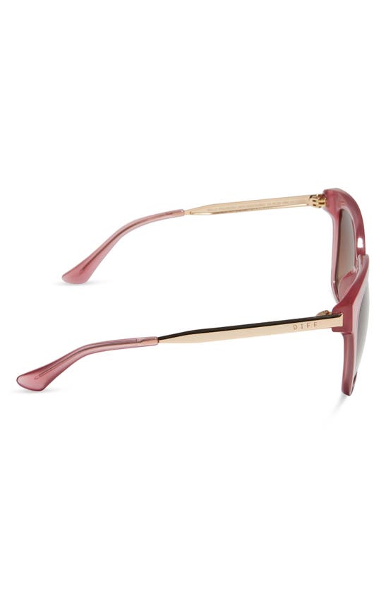 Shop Diff Bella 54mm Gradient Polarized Square Sunglasses In Guava / Brown Gradient