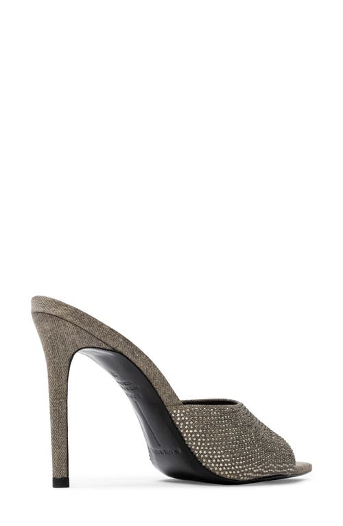 Black Suede Studio Bella Embellished Sandal In Taupe Vintage Denim