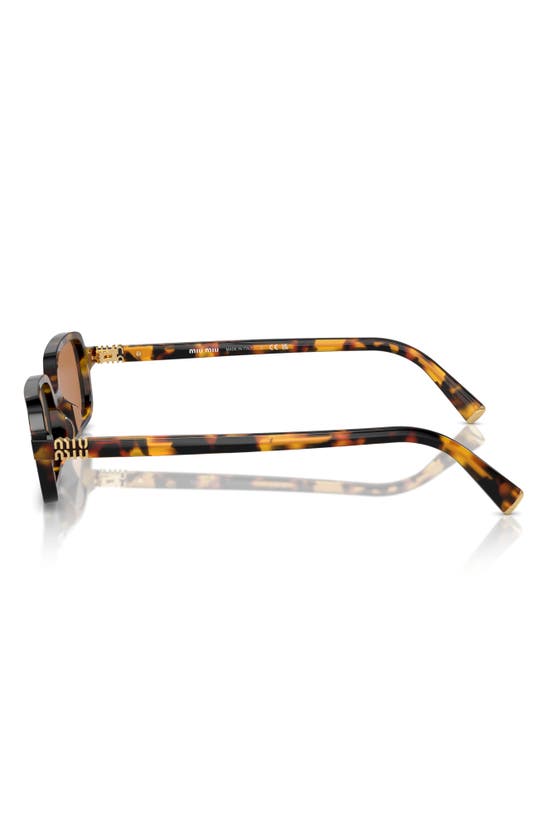 Shop Miu Miu 51mm Rectangular Sunglasses In Blond Havana